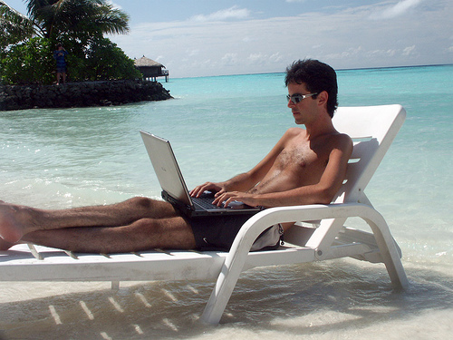 boy at work