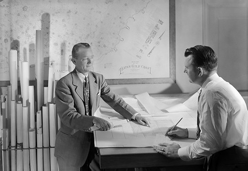 Personnel in Houston office, Superior Oil Co., K. G. McCann and John M. Morgan, Geophysical Department