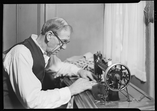 An old silk-worker (now unable to work) living on earnings of a roomer, March 1937